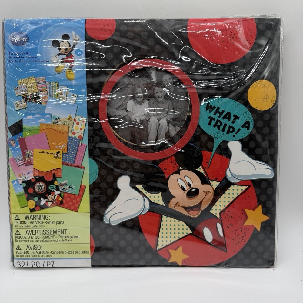 New Disney Mickey Mouse Scrapbook Photo Memory Album 12x12 Disneyland World Book